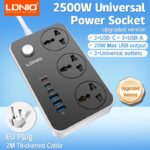 LDNIO | SC3604C Outdoor Waterproof 3-Way Power Strip with USB-C Ports