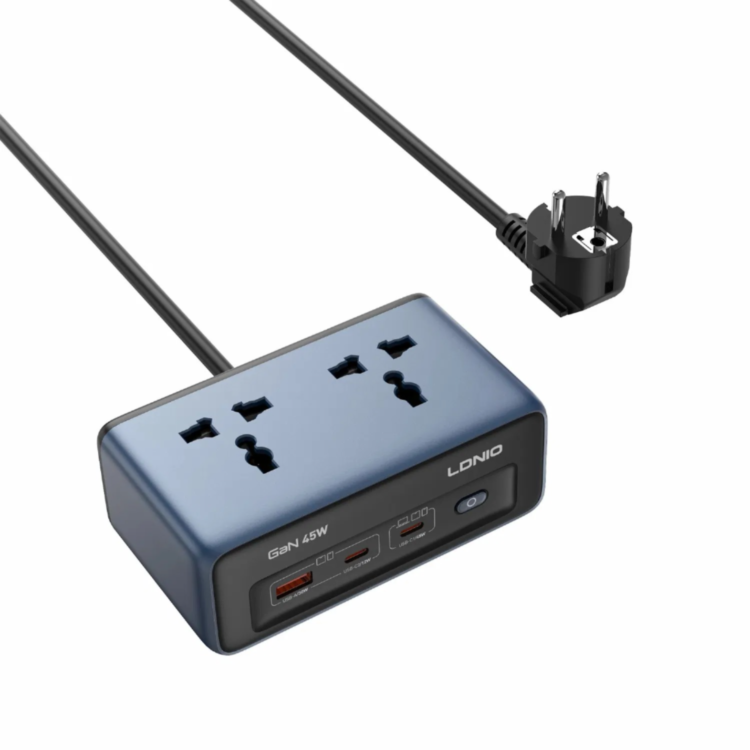 sxfyi57l LDNIO | SC145W Universal Socket Desktop Power Strip Adapter - Image 1