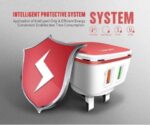 LDNIO A2405Q Dual USB Port Original Red home charger 30W