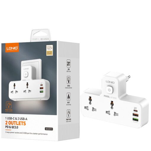 1_586a9858-4893-4fdb-bc51-10aeb6042810-510x510 SC2311 | Power Socket 2 Port Universal | 1 PD 20W | 2 USB - Image 1