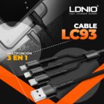 ⁦LC93 – LDNIO 3 IN 1 Ultra Strong CABLE 1.2M⁩ - الصورة ⁦6⁩