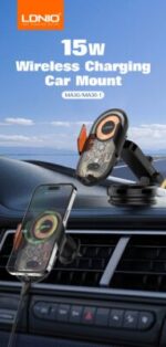 MA30-1| LDNIO Wireless Charging Car Phone Holder with stand