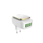 A4405 LDNIO | Fast Charging 22W 4 Port Home USB Wall Chargers With LED Light With cable  Lightning - Image 4