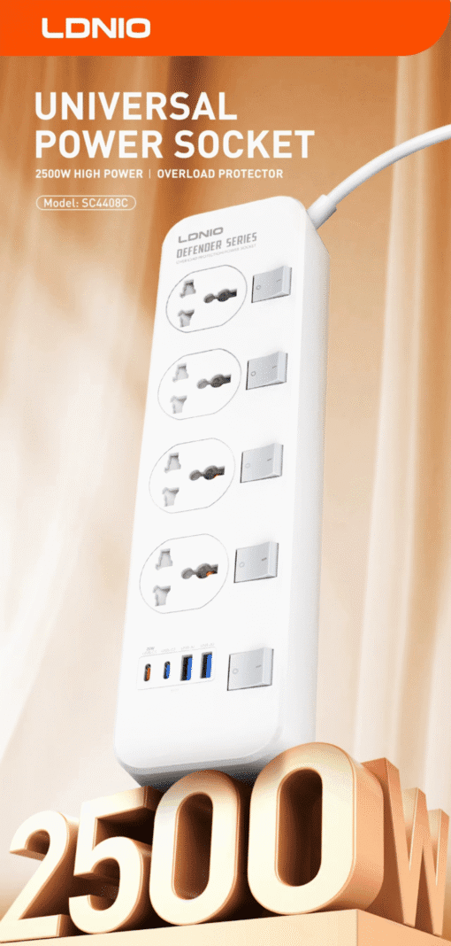 4x11hatu-scaled-510x1068 LDNIO | SC4408C Extension Power Socket 4AC 2USB+2USB-C Power Strip - الصورة 1