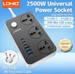 LDNIO | SC3604C Outdoor Waterproof 3-Way Power Strip with USB-C Ports