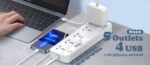 ⁦SC5415 LDNIO 20W PD 5 Universal Outlets With 4 USB Extension Socket PD 20W Fast Charging Power Strips⁩ - الصورة ⁦6⁩