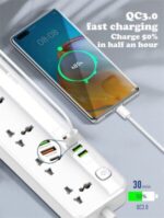 ⁦SC5415 LDNIO 20W PD 5 Universal Outlets With 4 USB Extension Socket PD 20W Fast Charging Power Strips⁩ - الصورة ⁦4⁩