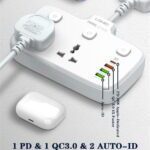 SC2413 ldnio | 2 AC Outlets Portable Electrical Extension Socket PD 20W