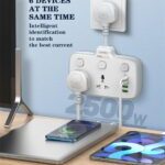 ⁦SC2413 ldnio | 2 AC Outlets Portable Electrical Extension Socket PD 20W⁩ - الصورة ⁦4⁩