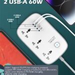 SC3416 LDNIO | 65W GaN high power Extension AC Outlet Power Strip with USB and Type C power strip - Image 3