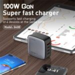⁦Q408 |100W GaN Supper Fast Charger color silver⁩ - الصورة ⁦2⁩