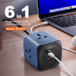SC3319 | LDNIO 6 in 1 Power Socket Adapter Desktop Charger 65W USB-C - Image 2