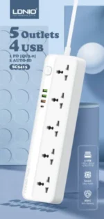 ⁦SC5415 LDNIO 20W PD 5 Universal Outlets With 4 USB Extension Socket PD 20W Fast Charging Power Strips⁩ - الصورة ⁦7⁩