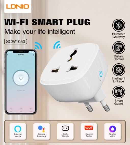 He9080d0bbdcd4f6b9721dabed1f2a31bK-510x570 SCW1050 | LDNIO Wi-Fi Smart Power Socket And Multi Protection - Image 1