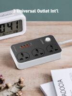 SC3412 | LDNIO Power Strip with 3 AC Sockets + PD Type-C Ports + 3 QC3.0 USB Ports - Image 4
