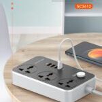 SC3412 | LDNIO Power Strip with 3 AC Sockets + PD Type-C Ports + 3 QC3.0 USB Ports - Image 3