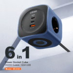 SE3338 | LDNIO 6 in 1 EU Power Socket Adapter Desktop Charger 65W USB-C