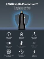 ⁦C103 | LDNIO 60W PD QC Super Fast Car charger with type-C Cable⁩ - الصورة ⁦7⁩