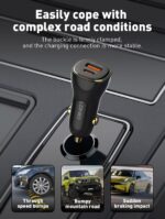 ⁦C103 | LDNIO 60W PD QC Super Fast Car charger with type-C Cable⁩ - الصورة ⁦5⁩