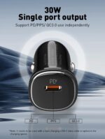 ⁦C106 | LDNIO 30W PD Super Fast Car charger⁩ - الصورة ⁦3⁩