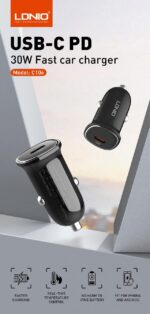 C106 | LDNIO 30W PD Super Fast Car charger