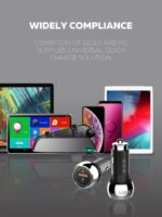 ⁦36W Zinc Alloy Shell Super Fast Car charger C1 with cable type-c⁩ - الصورة ⁦4⁩