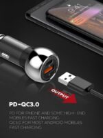 ⁦36W Zinc Alloy Shell Super Fast Car charger C1 with cable type-c⁩ - الصورة ⁦6⁩