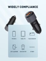 ⁦C510Q | 36W Dual USB Ports Fast Car charger with lightning to c cable⁩ - الصورة ⁦5⁩