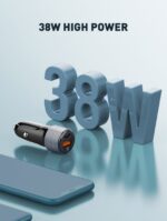 ⁦C510Q | 36W Dual USB Ports Fast Car charger with lightning to c cable⁩ - الصورة ⁦6⁩