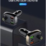 C704Q | LDNIO FM Transmitter Car Charger 3 USB PD QC 4+ Portable Phone Charger For Cars