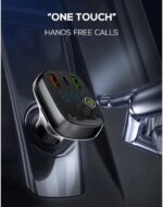⁦C704Q | LDNIO FM Transmitter Car Charger 3 USB PD QC 4+ Portable Phone Charger For Cars⁩ - الصورة ⁦7⁩
