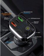 ⁦C704Q | LDNIO FM Transmitter Car Charger 3 USB PD QC 4+ Portable Phone Charger For Cars⁩ - الصورة ⁦6⁩