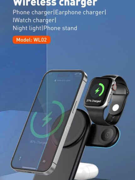 LDNIO WL02 5-in-1 Desktop Wireless Charging Station
