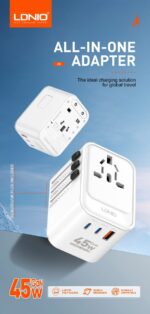 LDNIO Z8 45W GaN Universal Travel Adapter