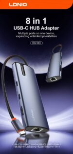 LDNIO DS-18H 8-in-1 USB-C Docking Station
