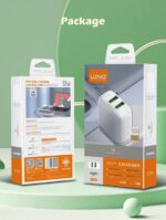 ⁦LDNIO A2221 12W Dual USB Wall Charger⁩ - الصورة ⁦2⁩