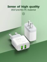 ⁦LDNIO A2221 12W Dual USB Wall Charger⁩ - الصورة ⁦5⁩
