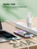 ⁦LDNIO A2221 12W Dual USB Wall Charger⁩ - الصورة ⁦6⁩