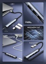⁦LDNIO DS-104U 4-in-1 USB Hub⁩ - الصورة ⁦8⁩