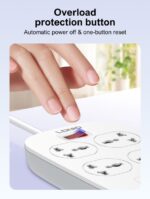 LDNIO SC4407C Power Strip 2500W with 4 AC Outlets, 2 USB-A & 2 USB-C - Image 3