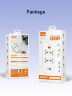 LDNIO SC4407C Power Strip 2500W with 4 AC Outlets, 2 USB-A & 2 USB-C - Image 2