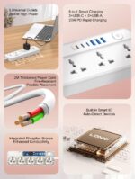 ⁦LDNIO SC5614C 2500W GaN Power Strip⁩ - الصورة ⁦4⁩