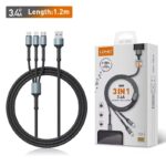 ⁦LC93 – LDNIO 3 IN 1 Ultra Strong CABLE 1.2M⁩ - الصورة ⁦2⁩
