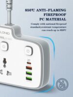 ⁦SC2413 ldnio | 2 AC Outlets Portable Electrical Extension Socket PD 20W⁩ - الصورة ⁦6⁩