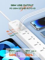 SC5319 | LDNIO Multi Socket Extension Lead with 5 AC 3 USB Power Socket Plug Extender 2M - Image 4